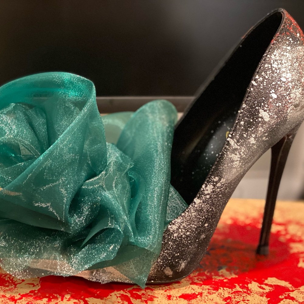 The Emerald Organza Heel